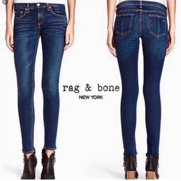 RAG & BONE Heritage High Rise Skinny Denim Jeans Size 25 - Picture 10 of 10